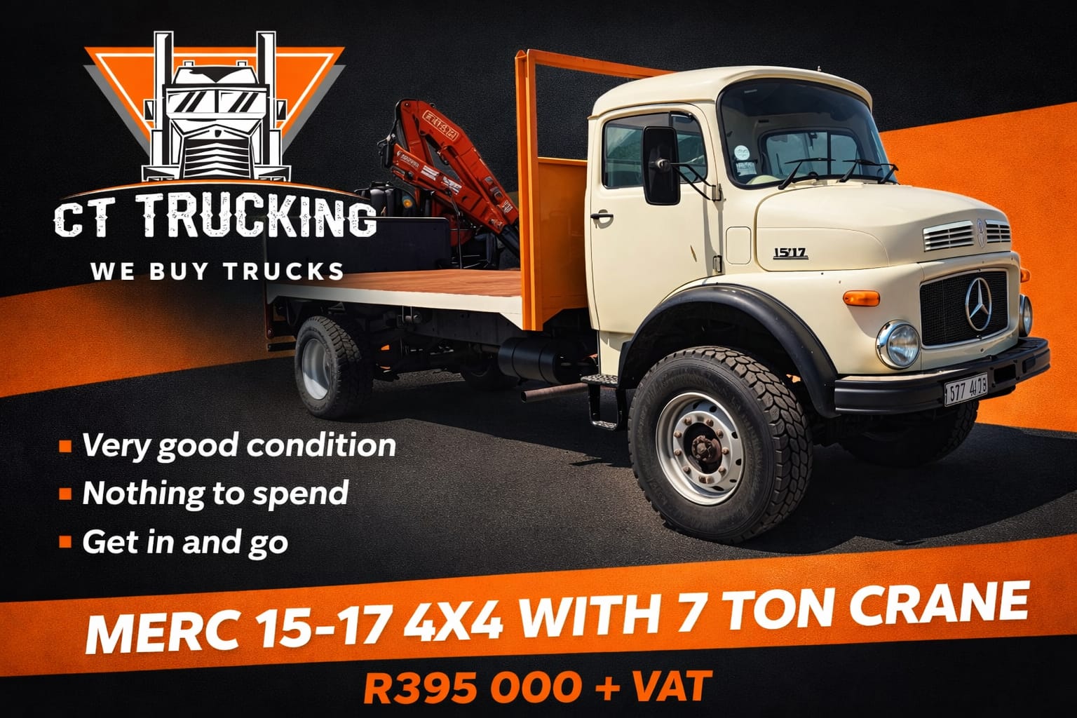 Merc 15-17 4×4 with 7 TON Crane