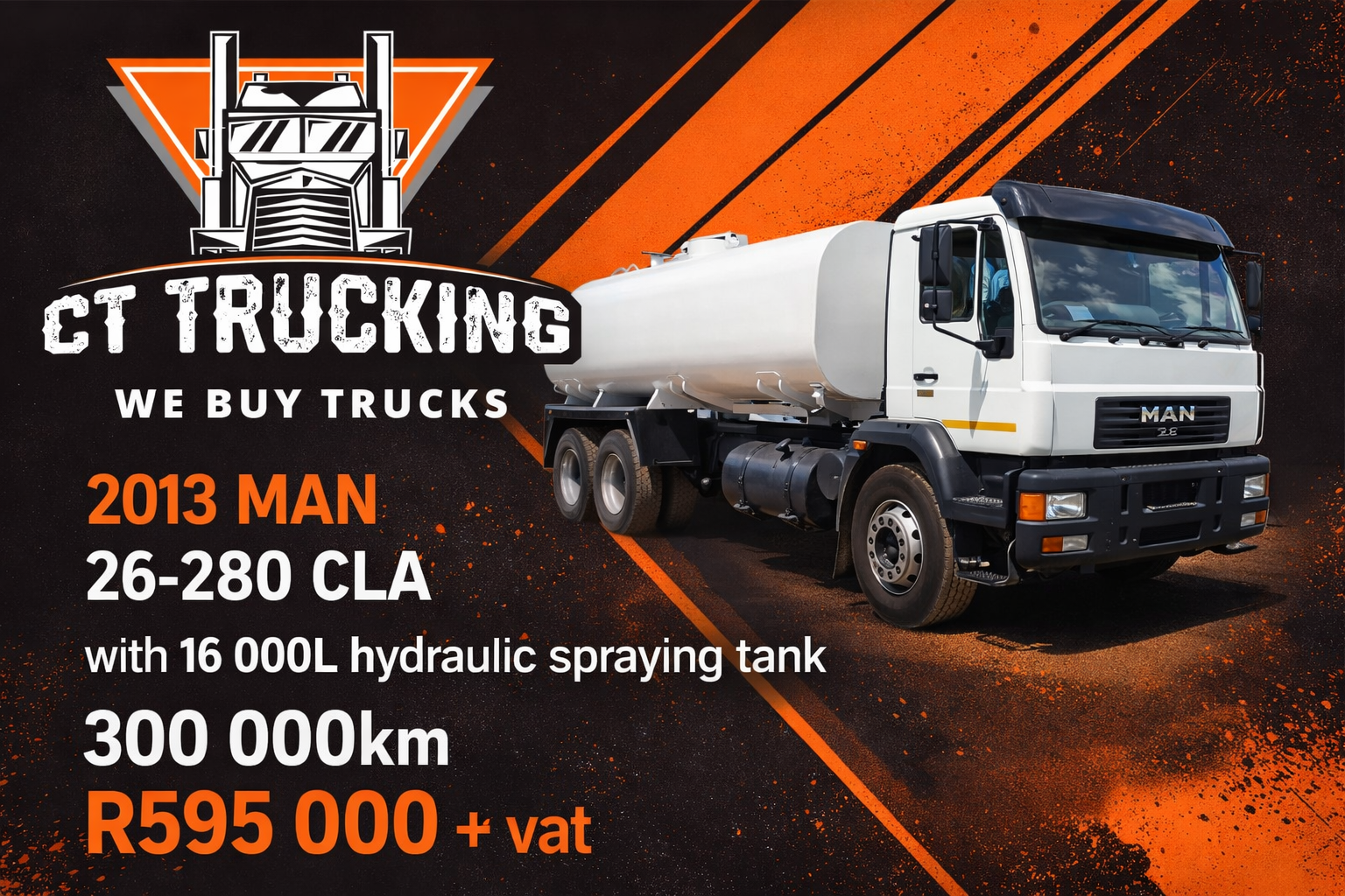 2013 MAN 26-280 CLA with Hydraulics Spraying Tank
