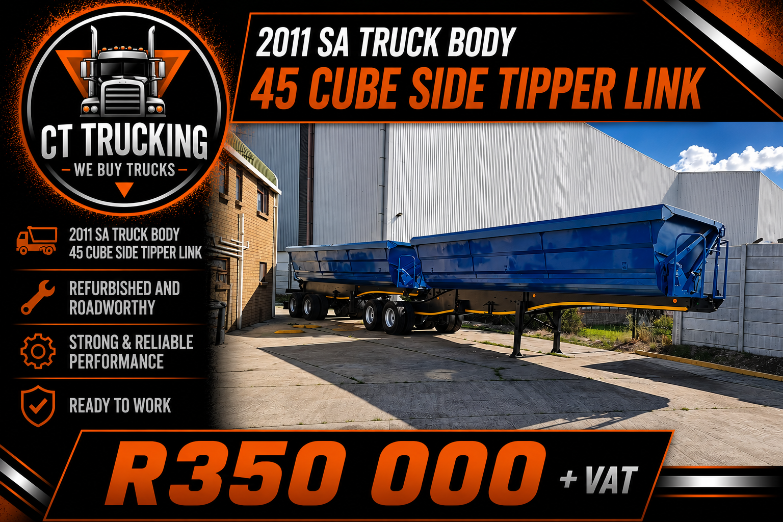 2011 SA Truck Body 45 Cube Side Tipper Link